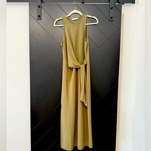 Mango Olive Green Maxi Dress